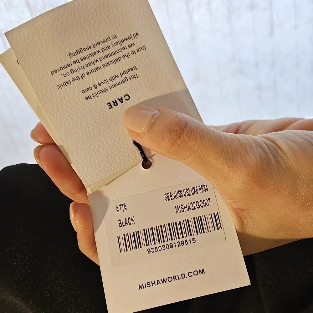 Revolve MISHA Atta Cutout Crepe Gown in black size 2 - Picture 11 of 11